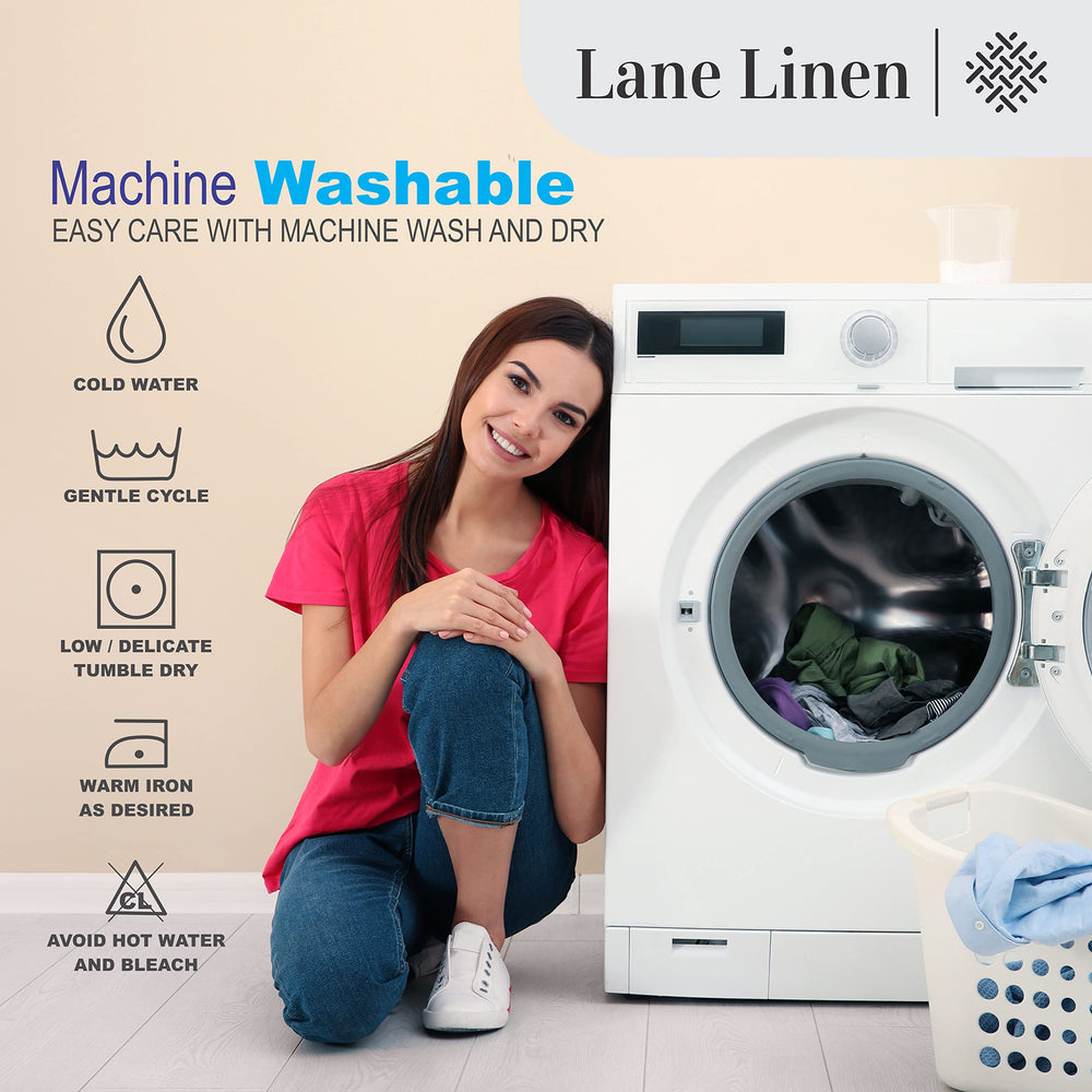 LANE LINEN housse blanche sur lit d'hôtel, allure propre et professionnelle