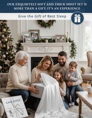 LANE LINEN housse ajustée à poches profondes offrant maintien sur matelas épais