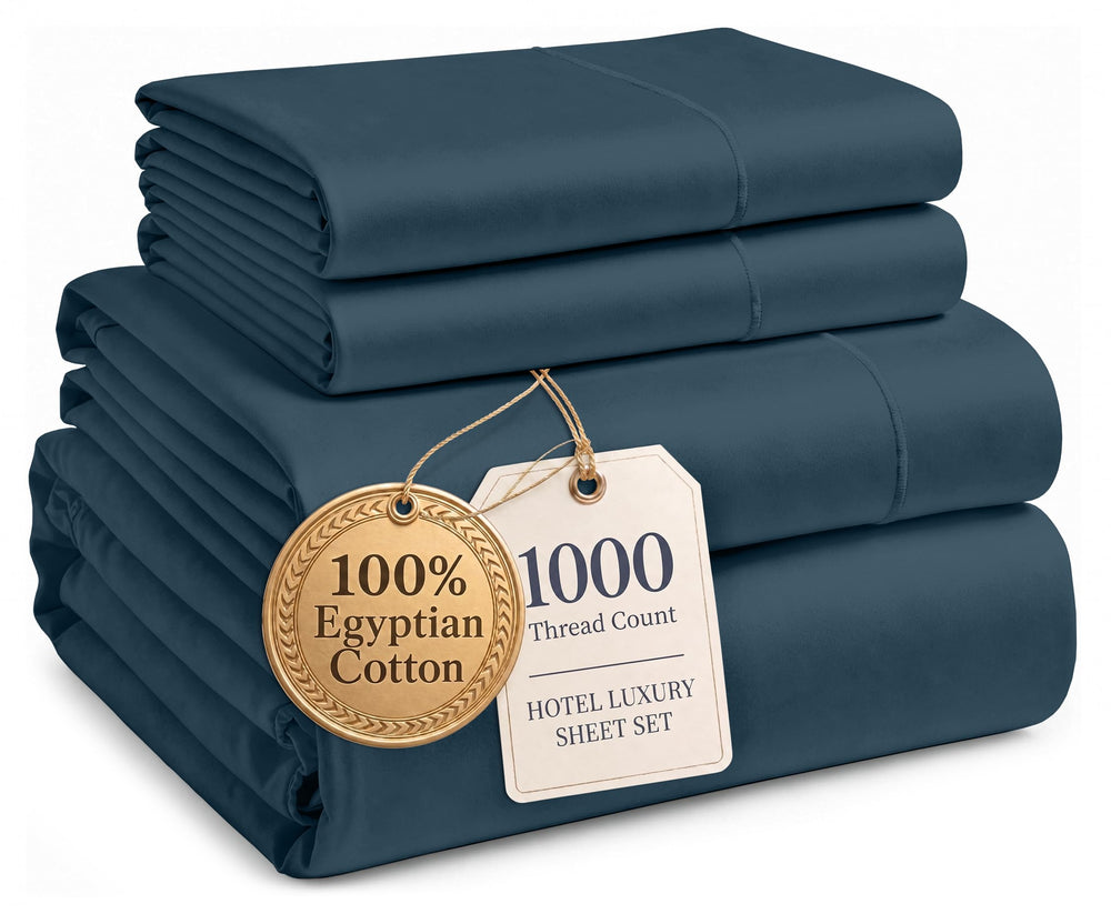 LANE LINEN emballage soigné Estate Blue mettant en valeur la qualité et le rangement