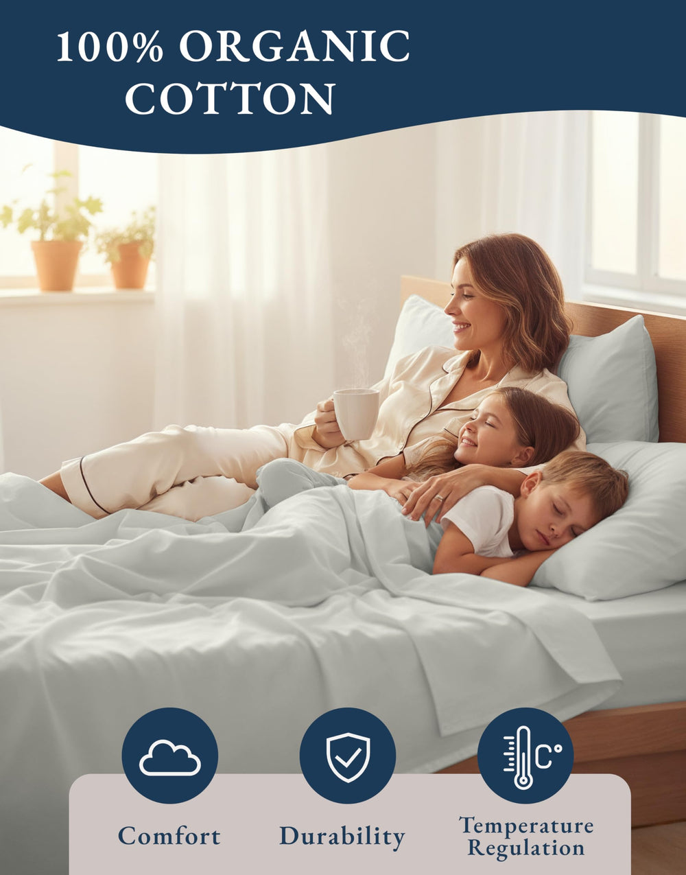 LANE LINEN lit fait style hôtelier avec ensemble Glacier Grey apportant esthétique apaisante