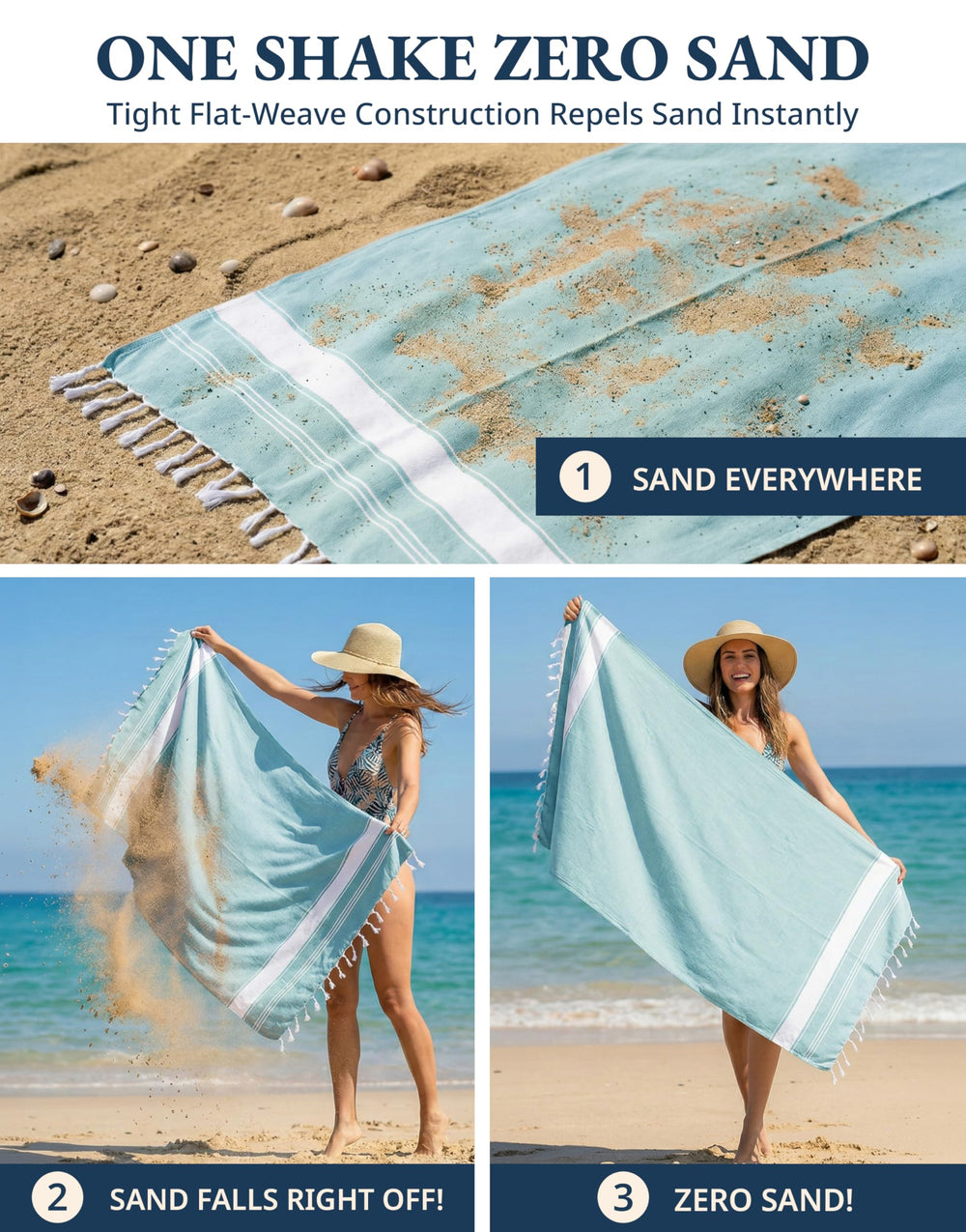 LANE LINEN famille à la plage lot de 4 pratique et polyvalent