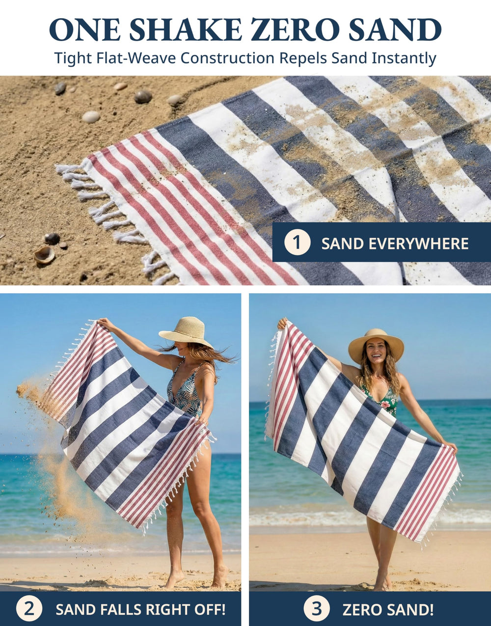 LANE LINEN serviette pliée compacte dans une valise, gain de place