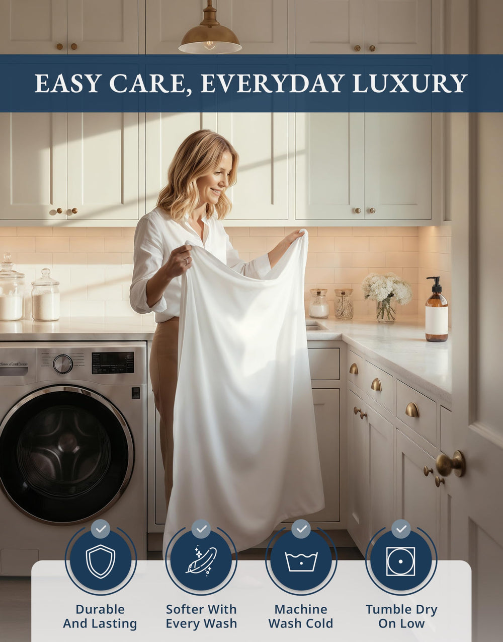 LANE LINEN sac tissu réutilisable pour rangement et option cadeau pratique