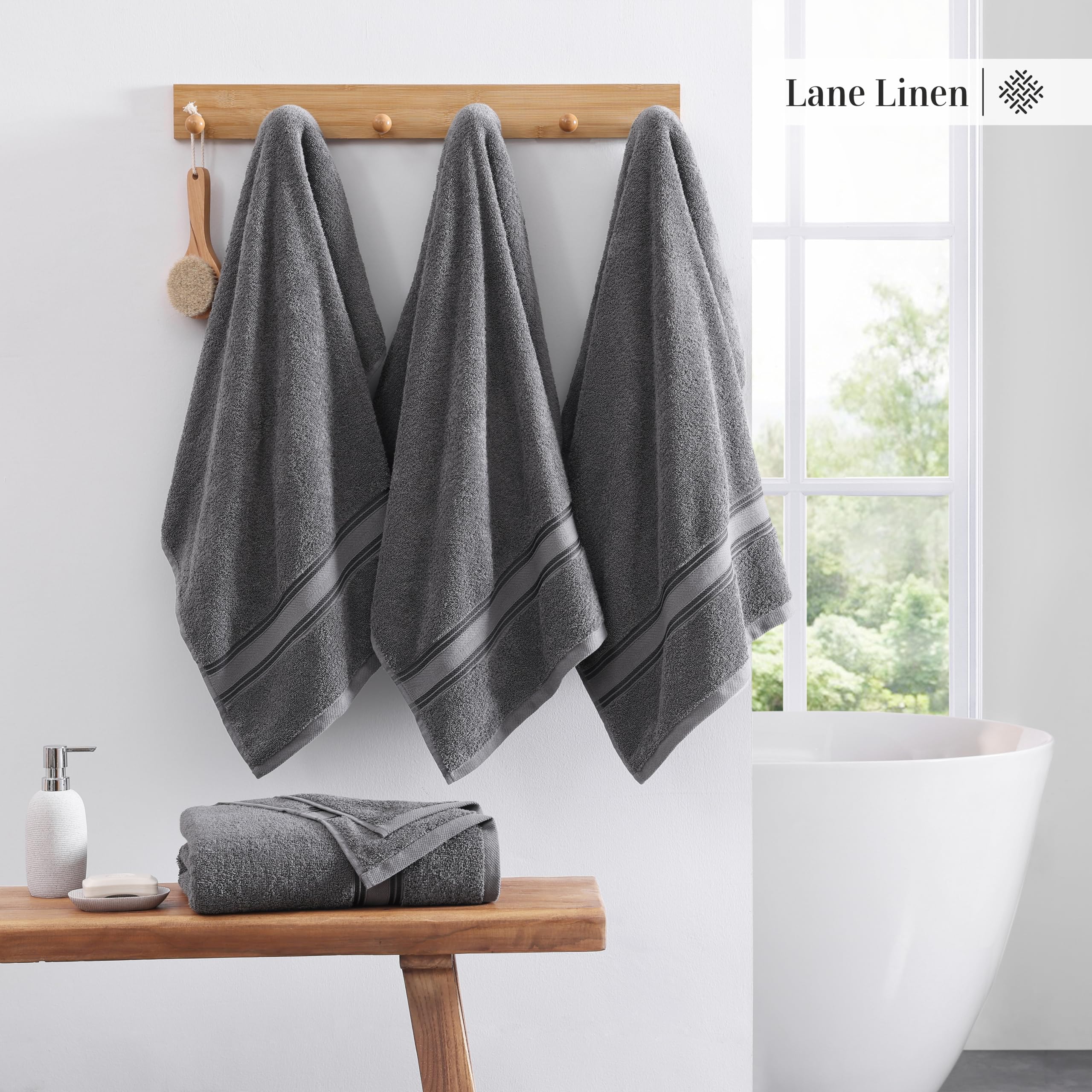 LANE LINEN serviette enveloppante en usage, couvre et sèche confortablement