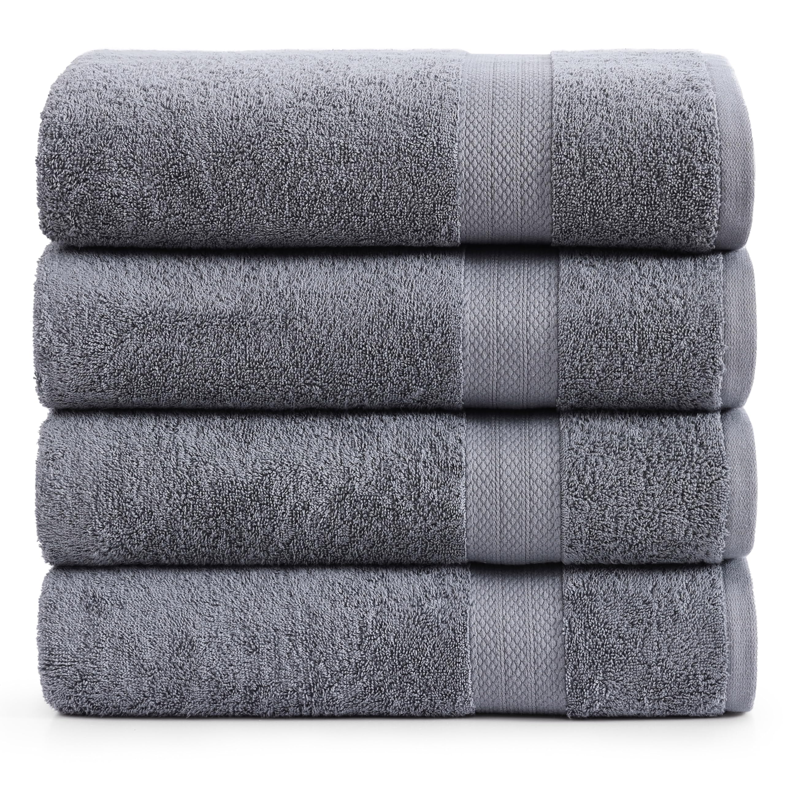 LANE LINEN face avant serviette montrant couleur Cool Grey et finition douce