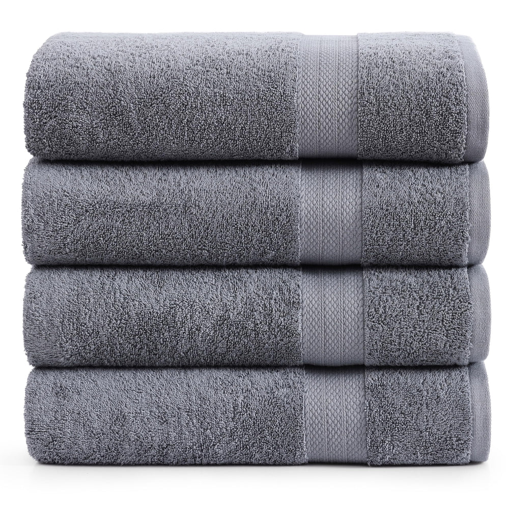 LANE LINEN face avant serviette montrant couleur Cool Grey et finition douce