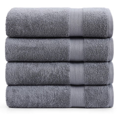 LANE LINEN face avant serviette montrant couleur Cool Grey et finition douce