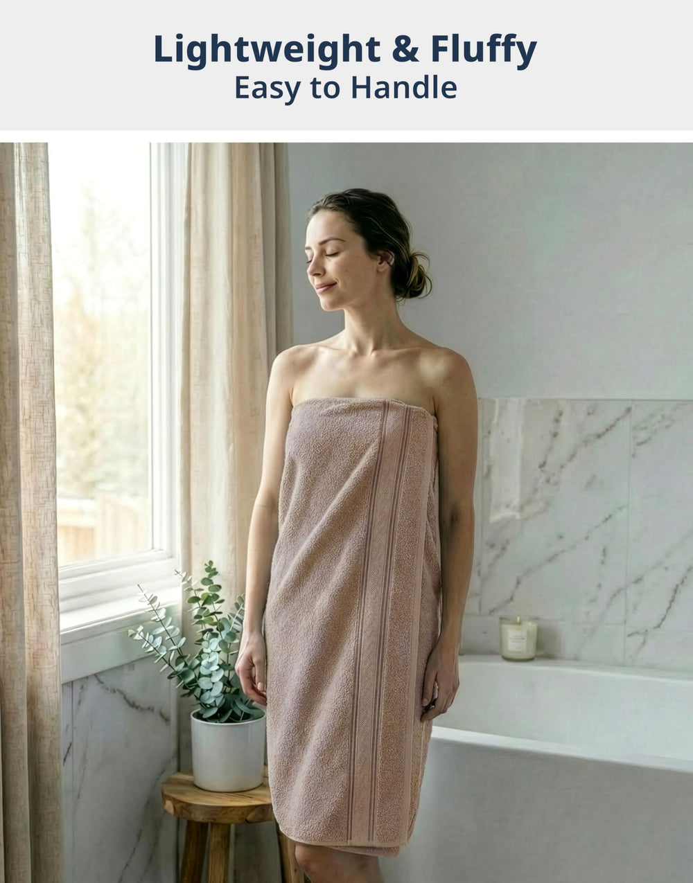 LANE LINEN serviette de mains sur porte pour gain de place et style