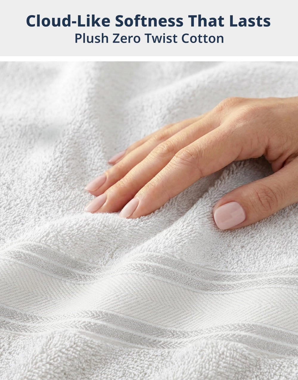 LANE LINEN serviette de mains blanche posée prêt à l'usage pour séchage rapide