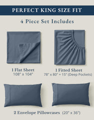 LANE LINEN taies enveloppe King en gros plan, fermeture nette pour oreillers bien maintenus