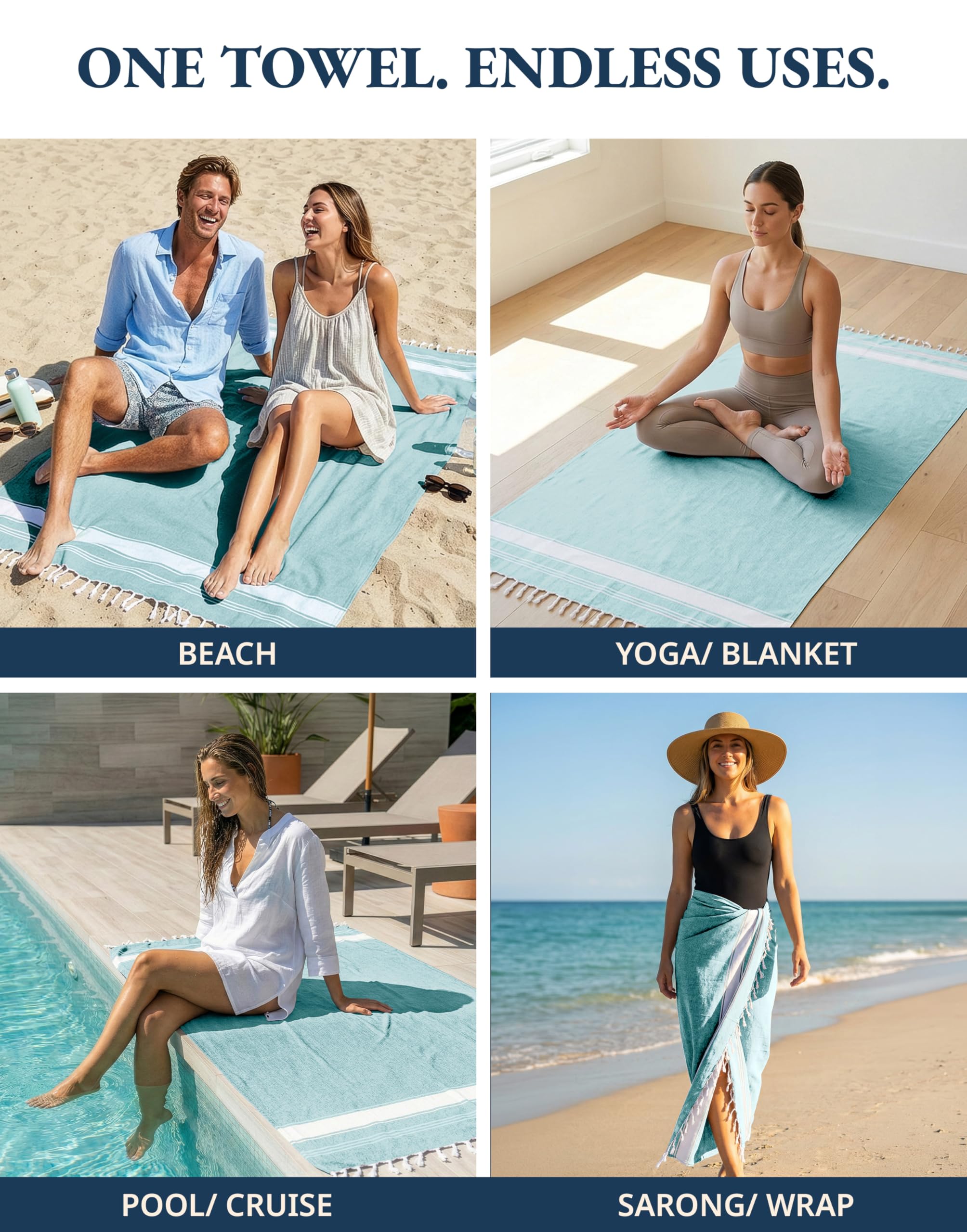 LANE LINEN comparaison avec chaise longue montrant taille généreuse