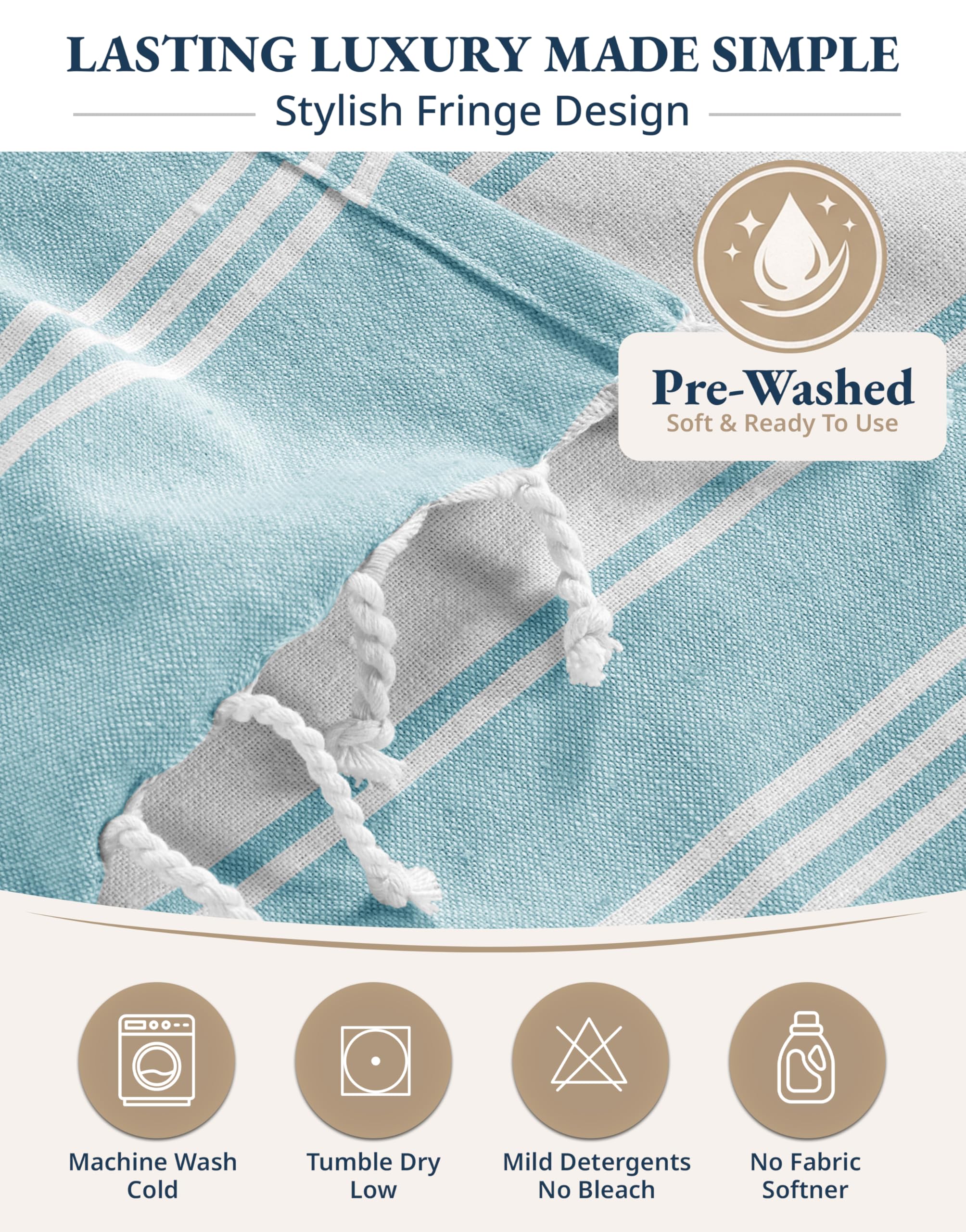 LANE LINEN serviette portée en paréo convertible en vêtement plage