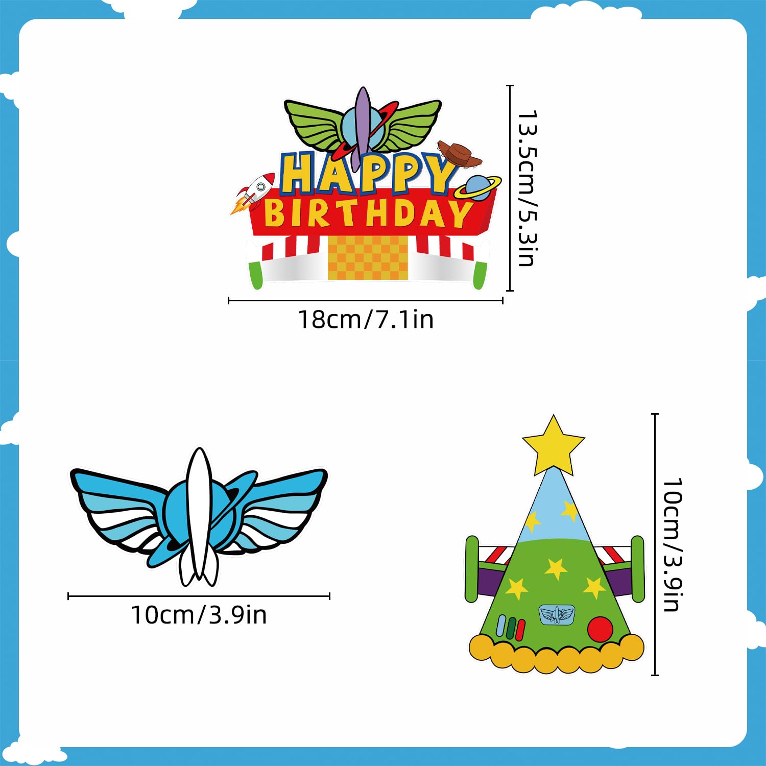 LANFUBEISI cake topper et toppers cupcakes détaillés pour une présentation soignée