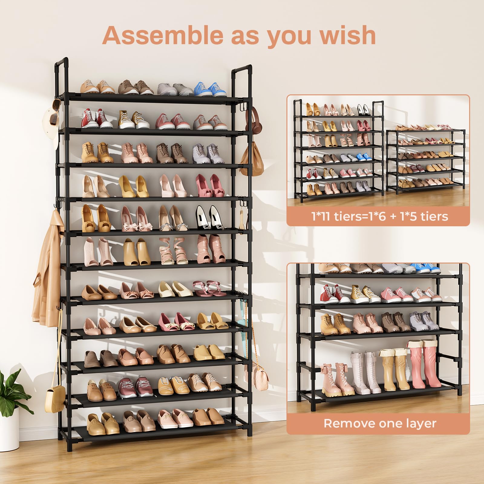 LANTEFUL comparaison hauteur montrant bottes et chaussures