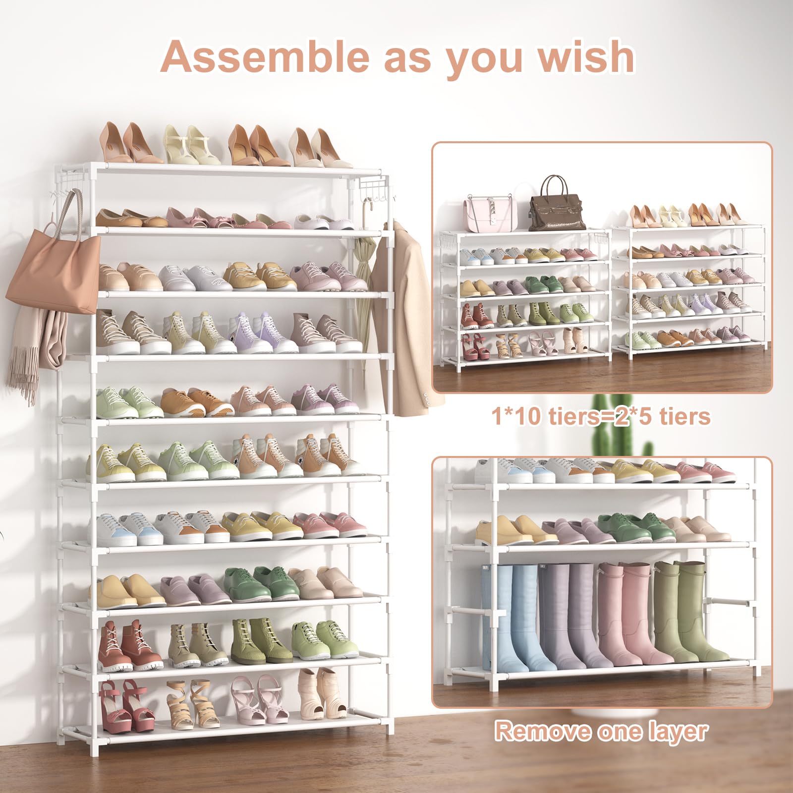 LANTEFUL crochets latéraux avec clés, organisation pratique à l'entrée