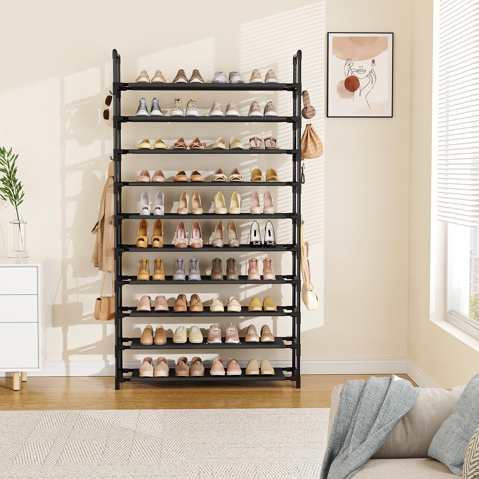 LANTEFUL comparaison taille avec chaussure montrant dimensions réelles