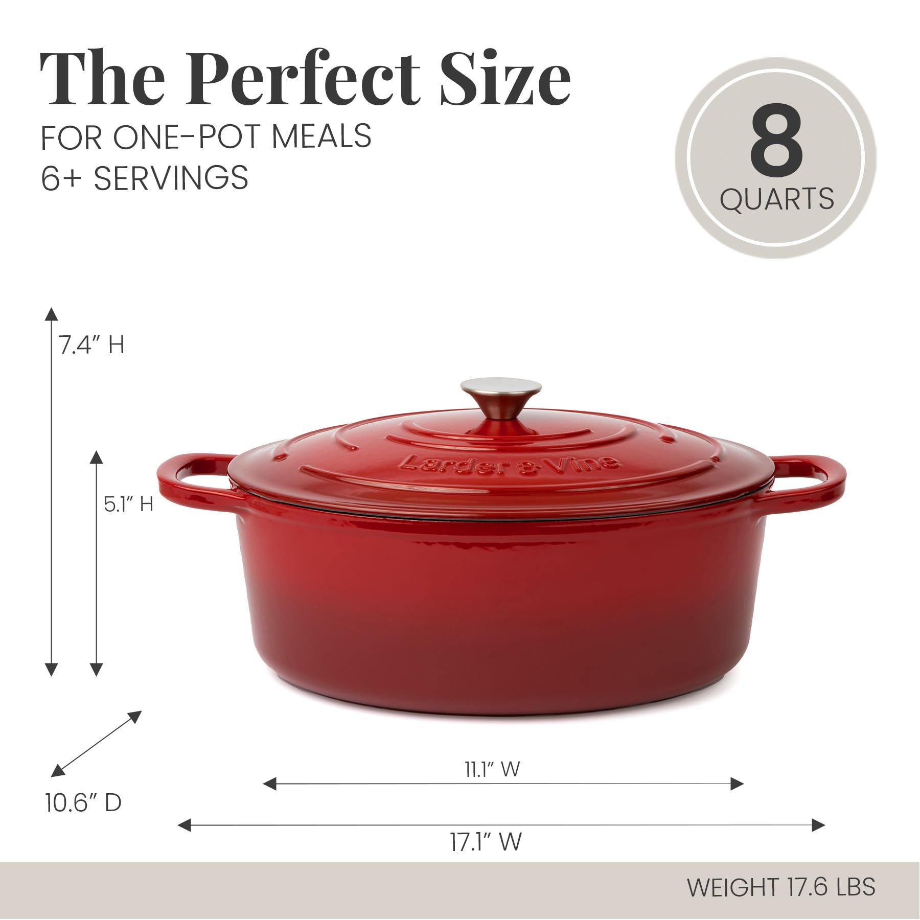 Larder & Vine cocotte utilisée pour mijoter un ragoût riche et savoureux