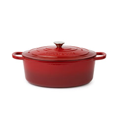 Larder & Vine cocotte ovale face couleur Cabernet montrant finition élégante