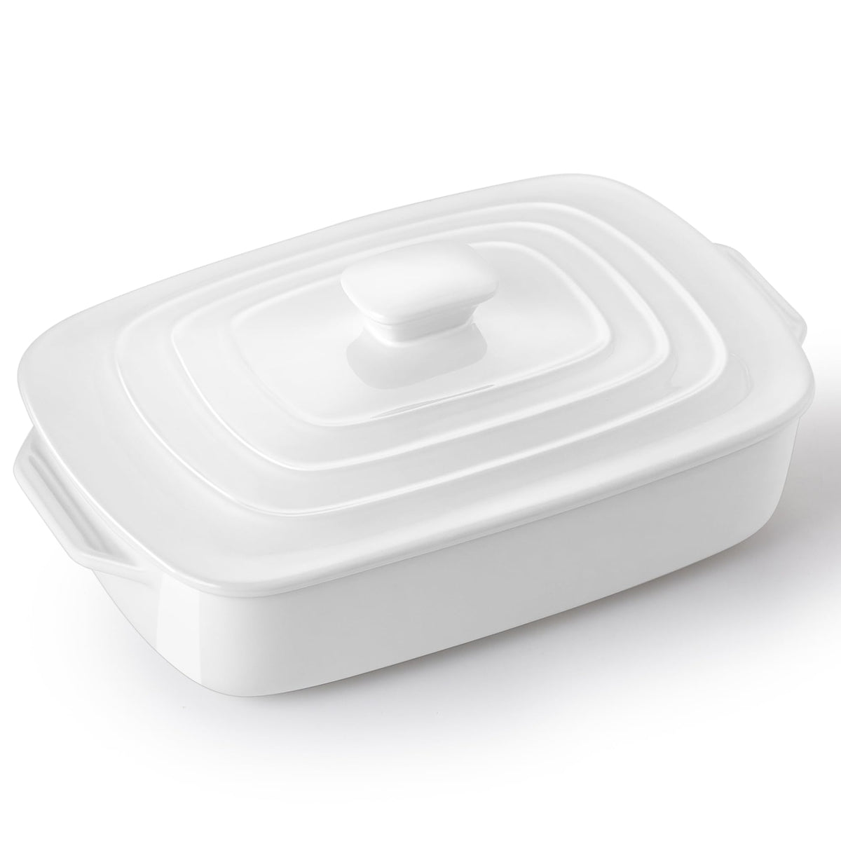 Lareina plat à gratin face avant blanc élégant pour présenter et servir