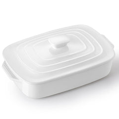Lareina plat à gratin face avant blanc élégant pour présenter et servir