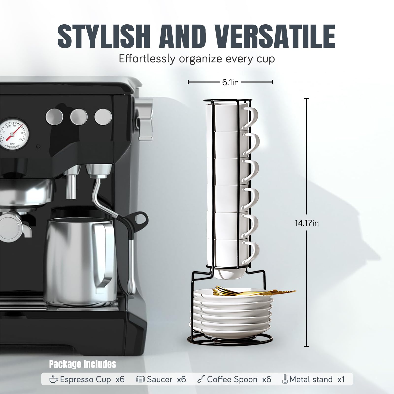 Sous-tasse Lareina détaillée, stabilité et protection de la table