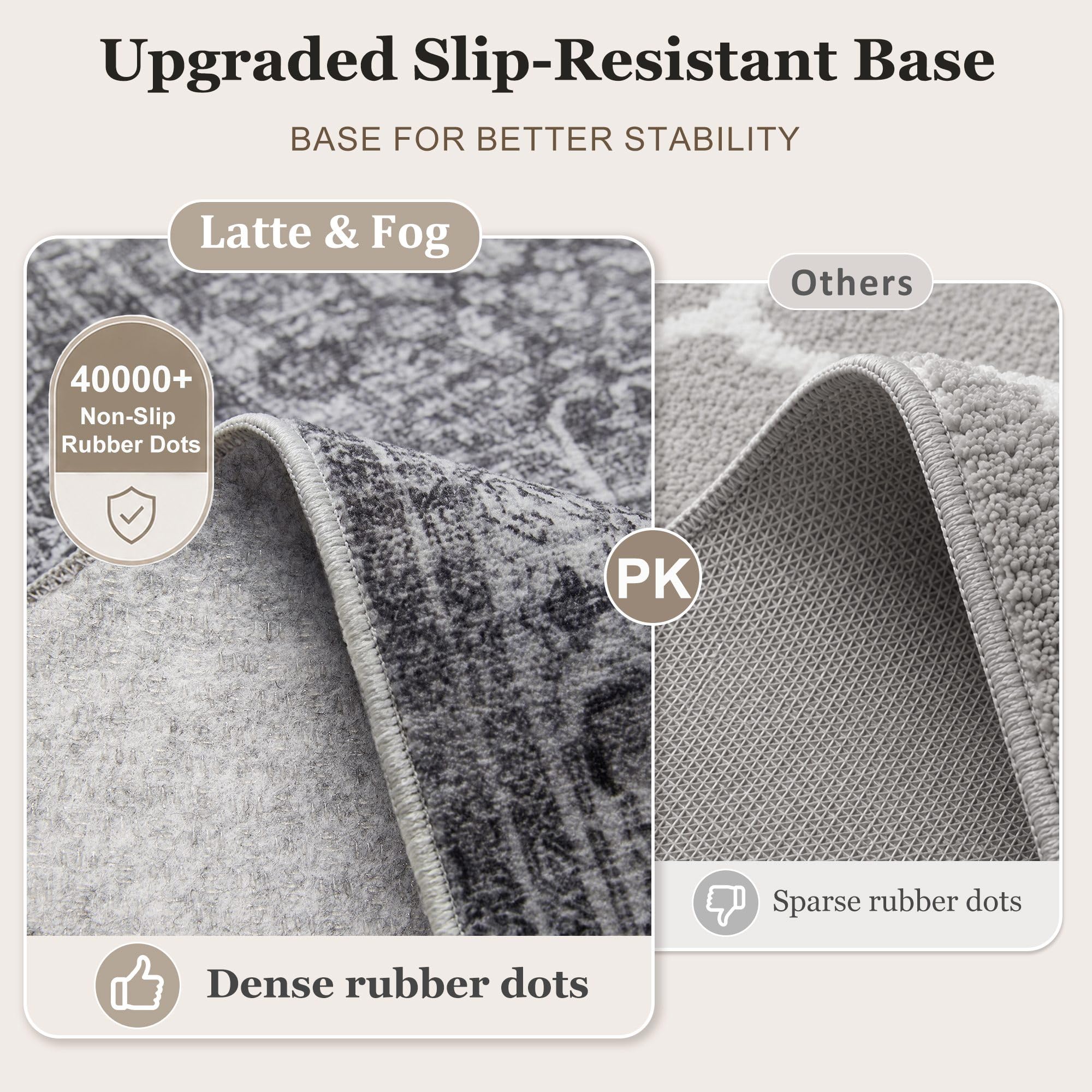 Latte&Fog gros plan sur texture polyester montrant toucher doux et résistance taches
