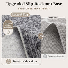 Latte&Fog gros plan sur texture polyester montrant toucher doux et résistance taches