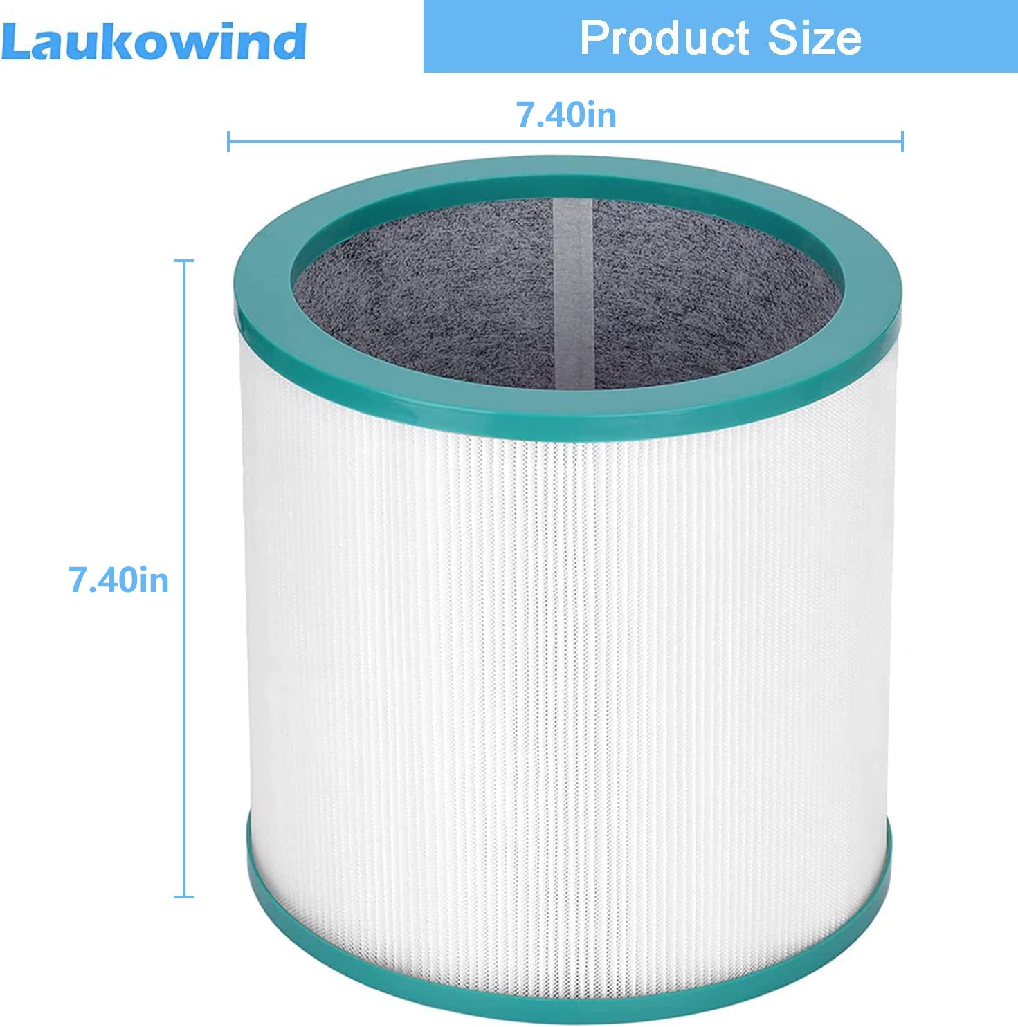 Laukowind gros plan sur la texture du filtre montrant structure triple couche