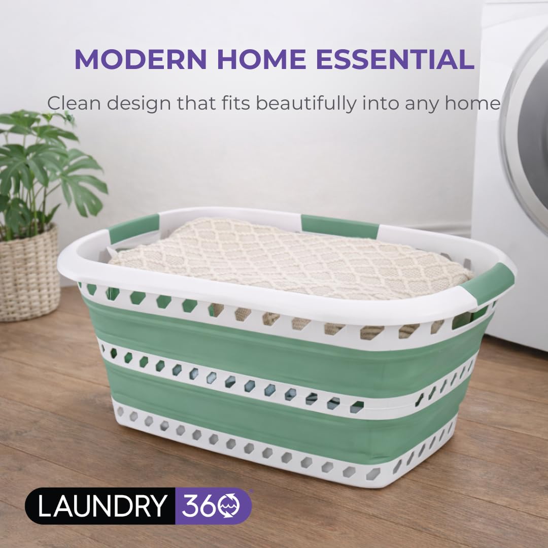 Laundry 360 détail des bords et base montrant stabilité renforcée