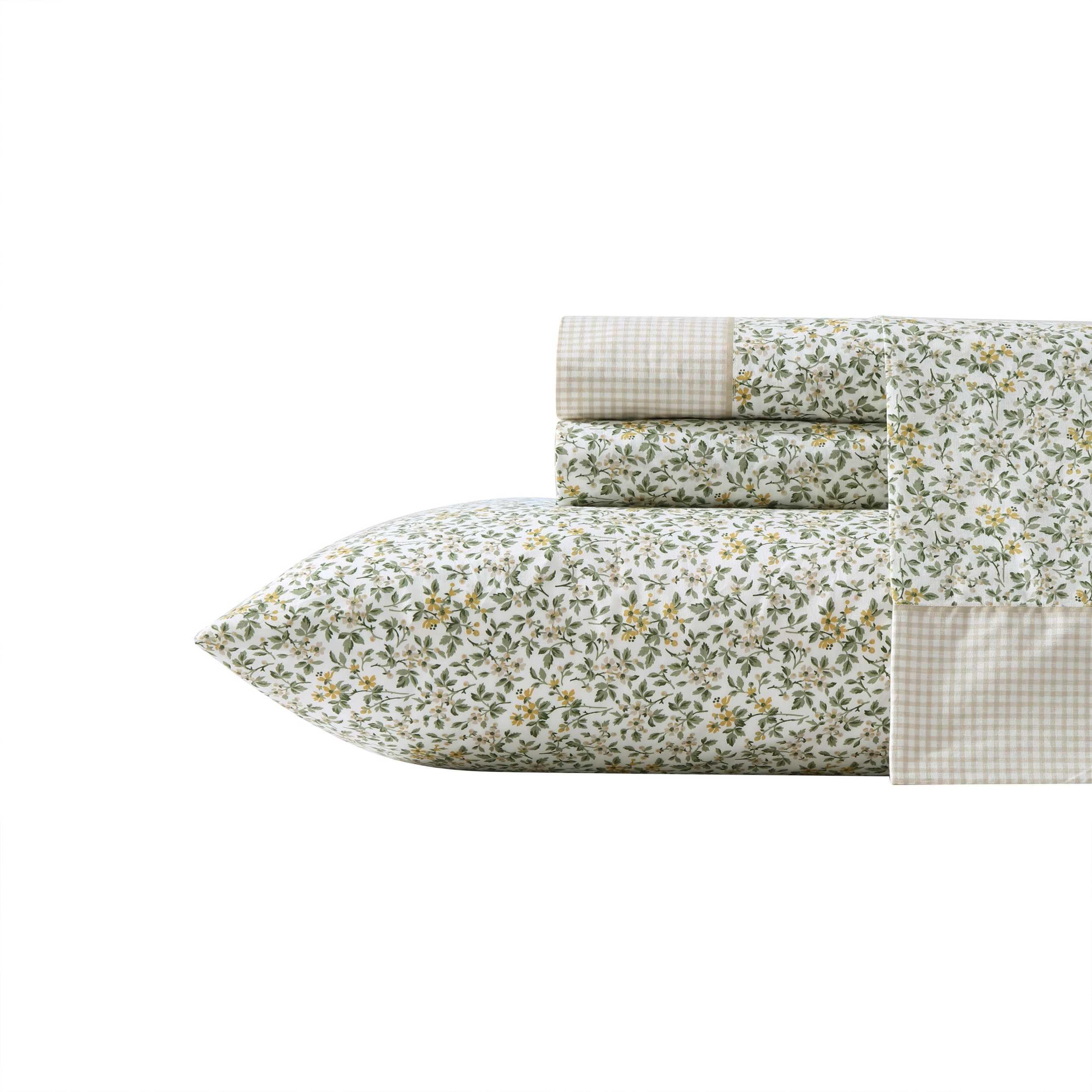 Laura Ashley parure King vue face, présentation élégante et ajustée