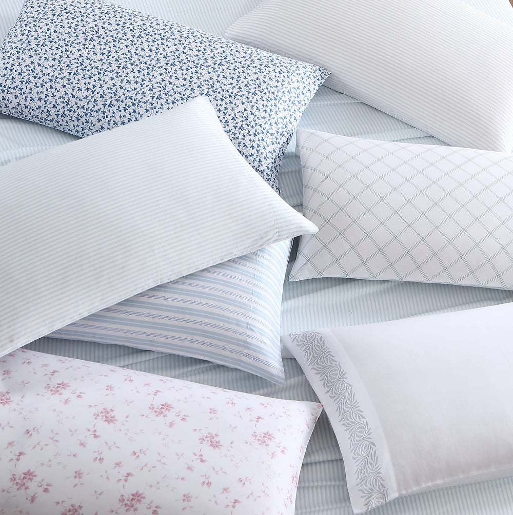 Laura Ashley texture au toucher démontrant confort soyeux et respirabilité