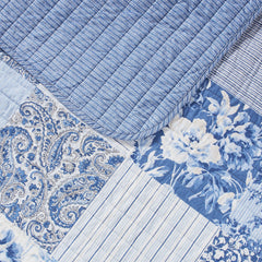 Laura Ashley verso rayure ticking bleue offrant look réversible pratique