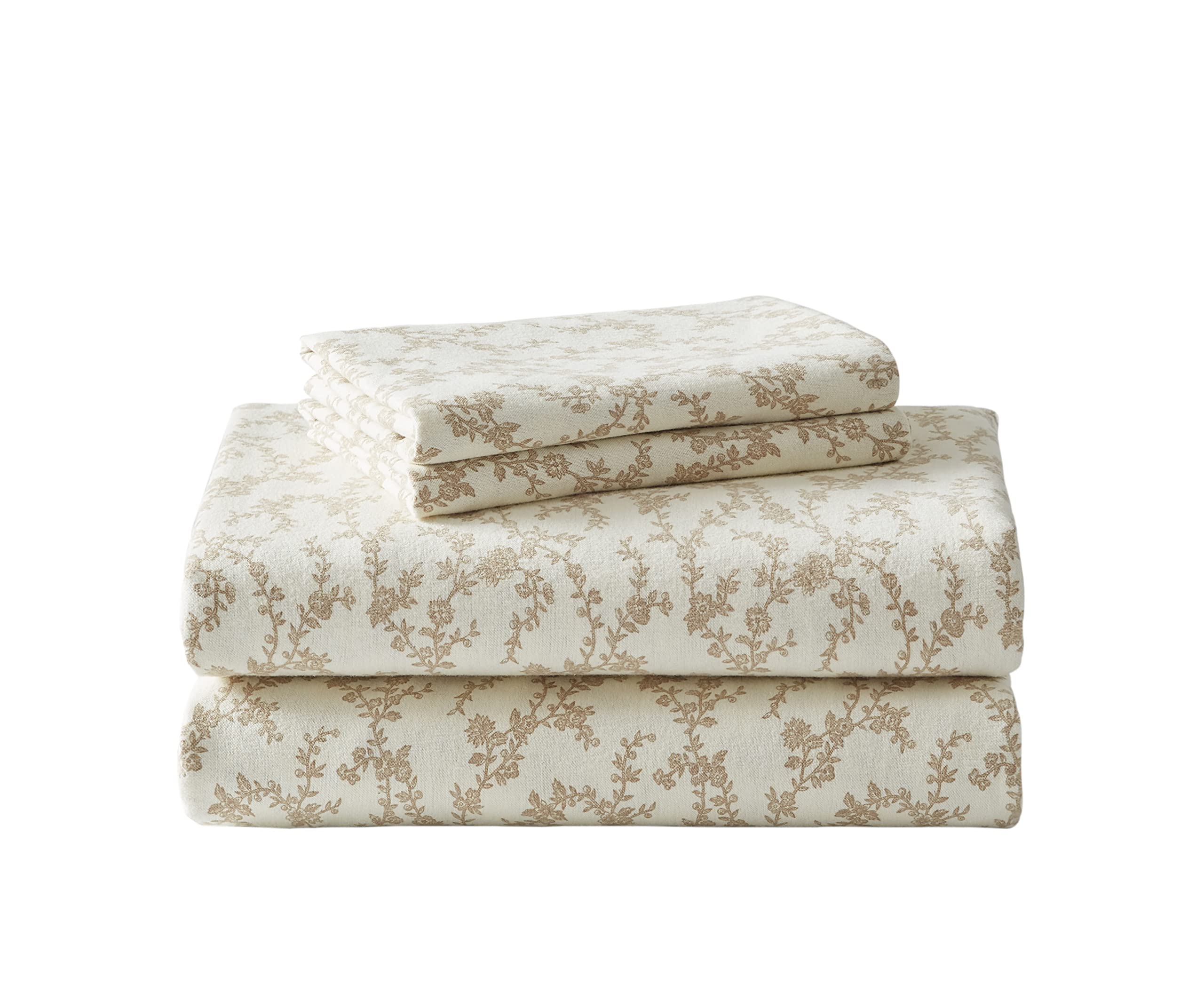 Laura Ashley lit habillé en scène, ambiance chaleureuse