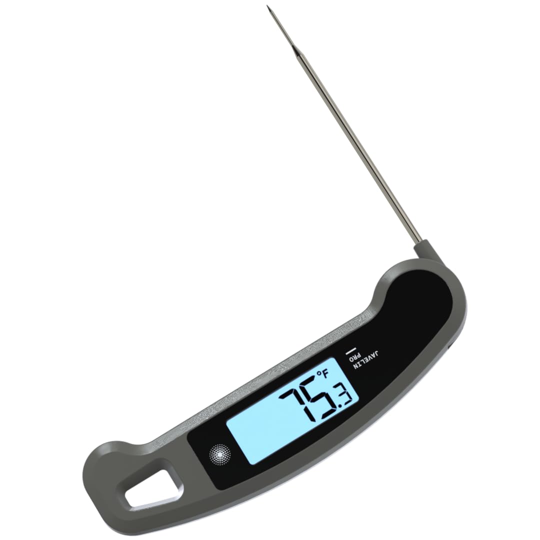 Lavatools Javelin PRO Classic sonde fine montrant pénétration rapide de la viande