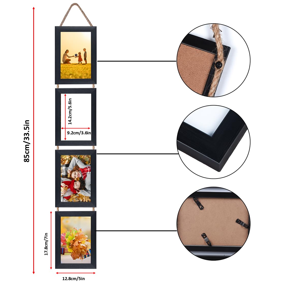 Lavezee cadre présentant huit photos 4x6 pour valoriser souvenirs