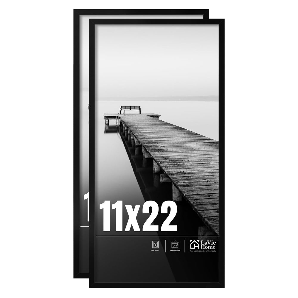 LaVie Home cadre 11x22 face avant noir met en valeur une photo proprement