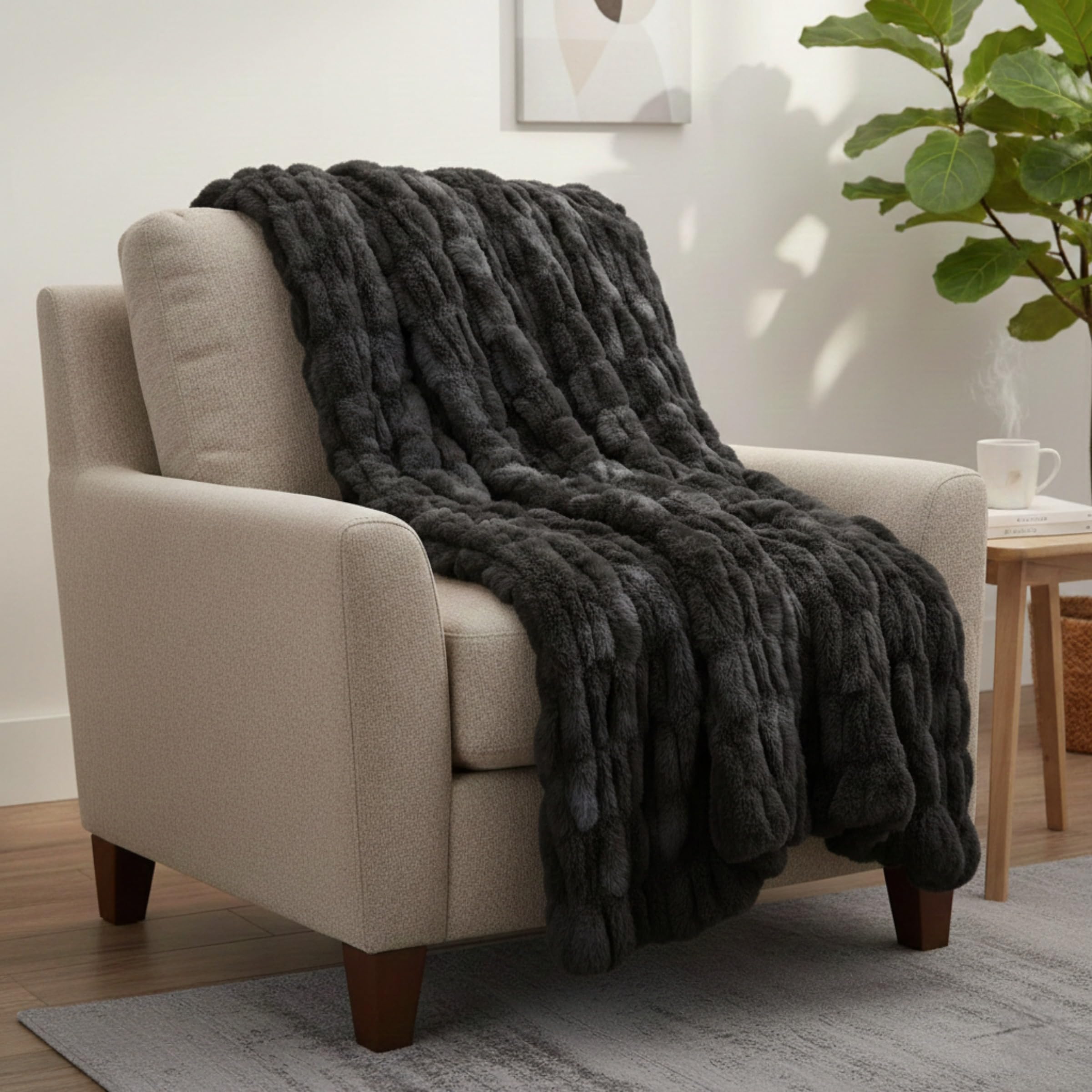 Lavish Home gros plan texture Jacquard montrant douceur
