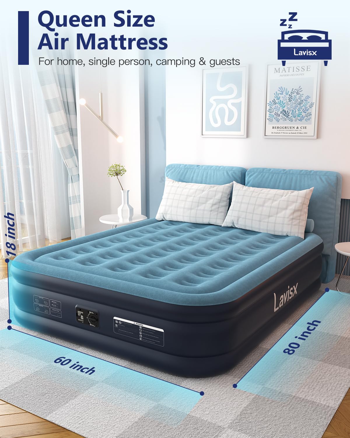 Lavisx hauteur 16 pouces facilitant l'accès et confort