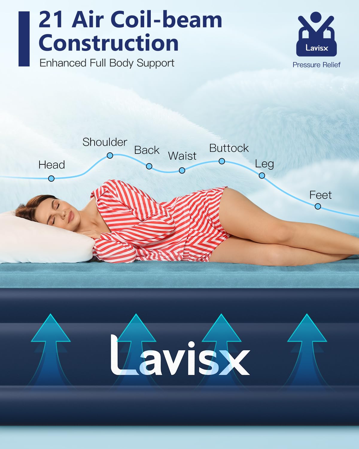 Lavisx plié dans sac de transport pour rangement compact et portable