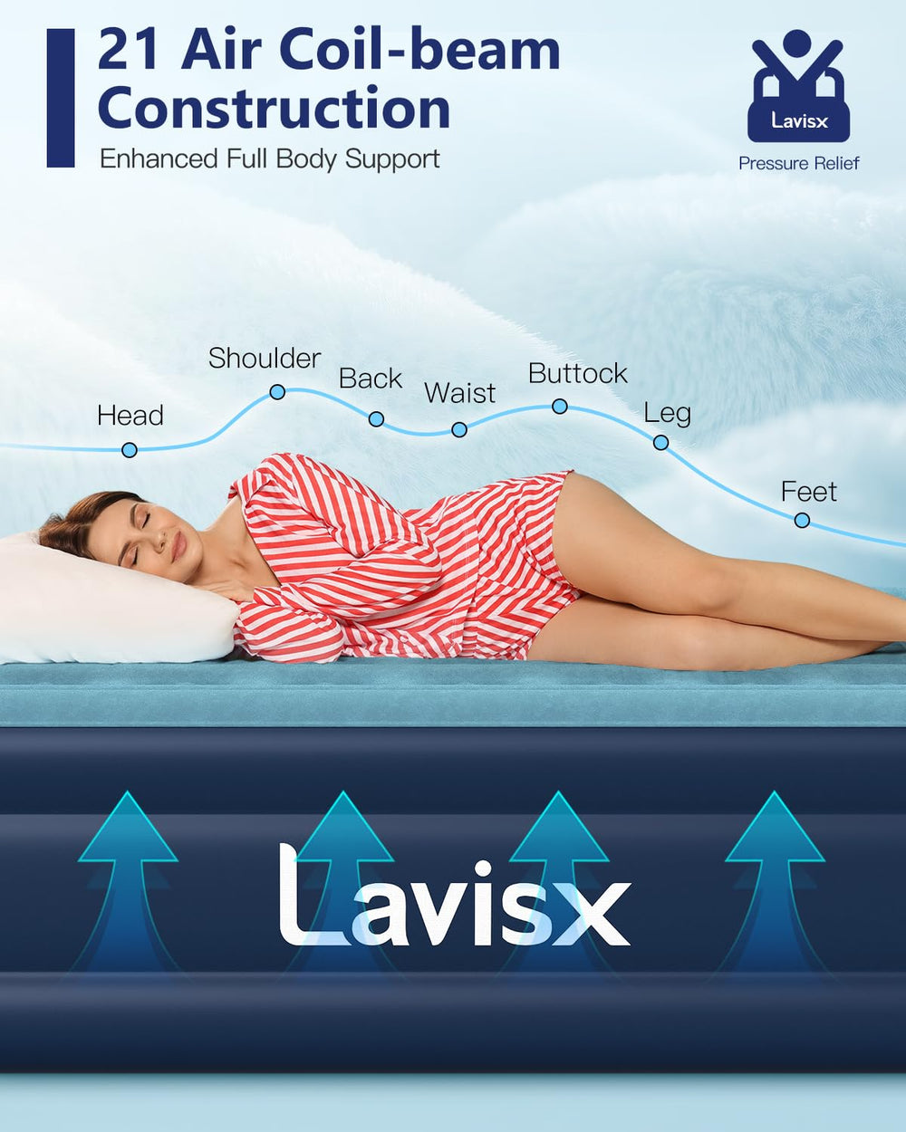 Lavisx plié dans sac de transport pour rangement compact et portable