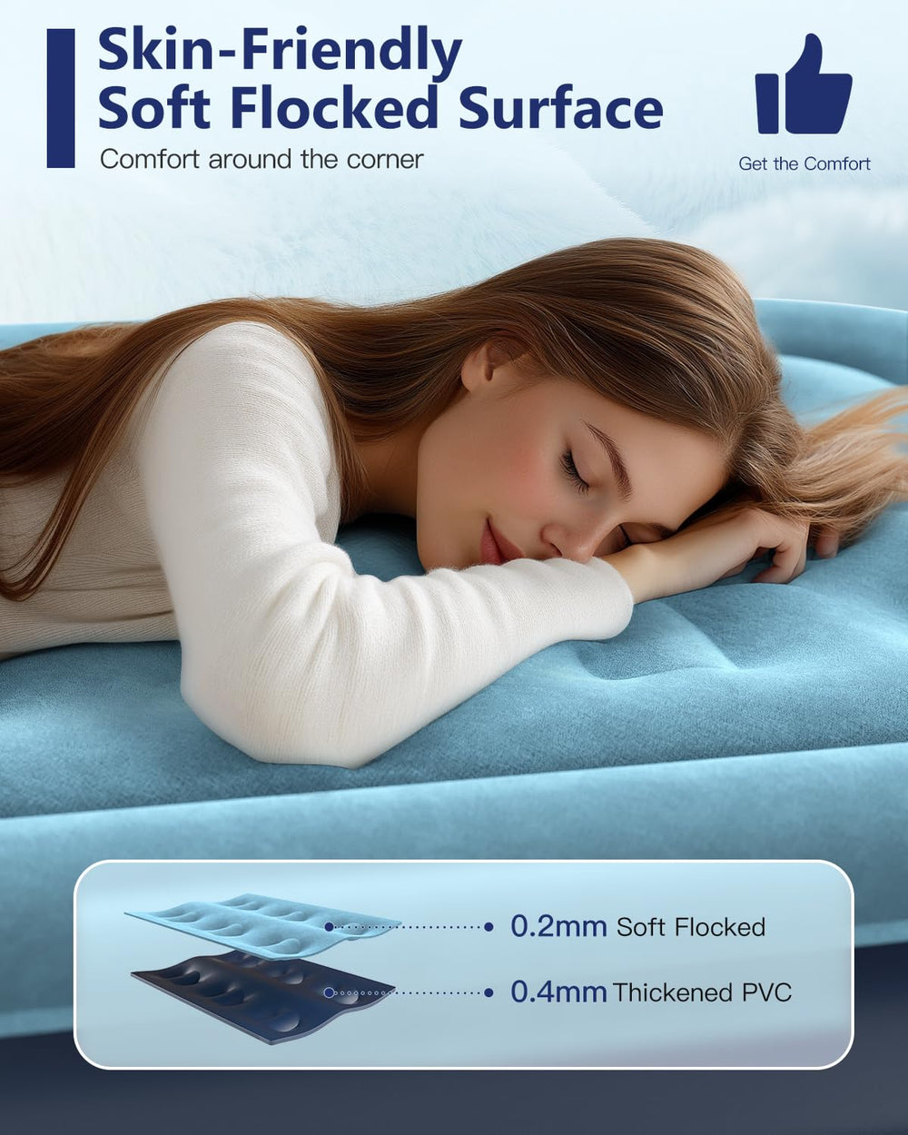 Lavisx surface flock gros plan assurant toucher doux et résistance