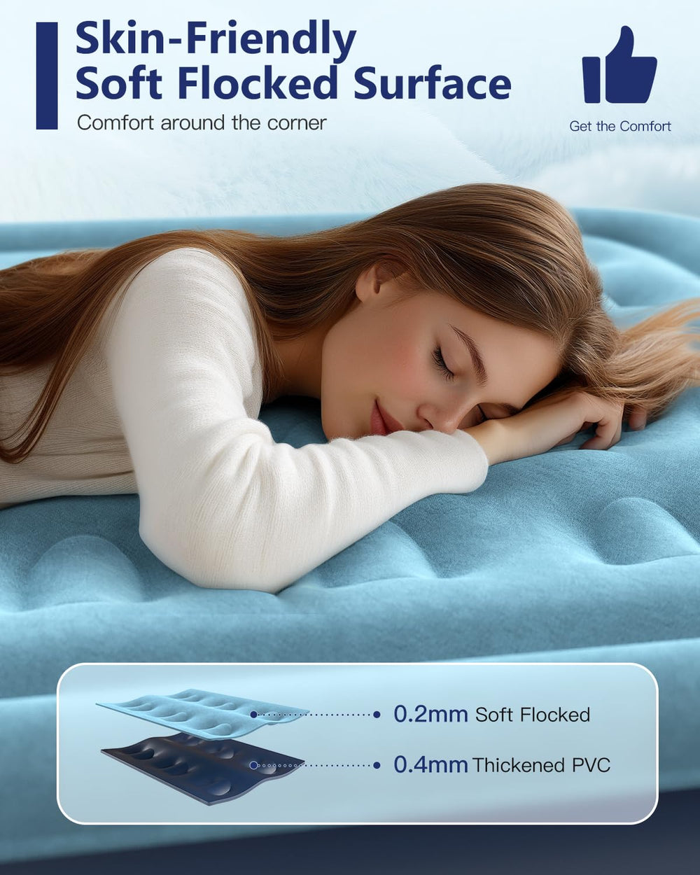 Lavisx détail surface floquée doux et résistant aux taches