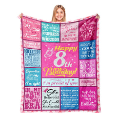 Couverture Lavua vue avant avec emballage soigné et motif festif, parfait pour offrir