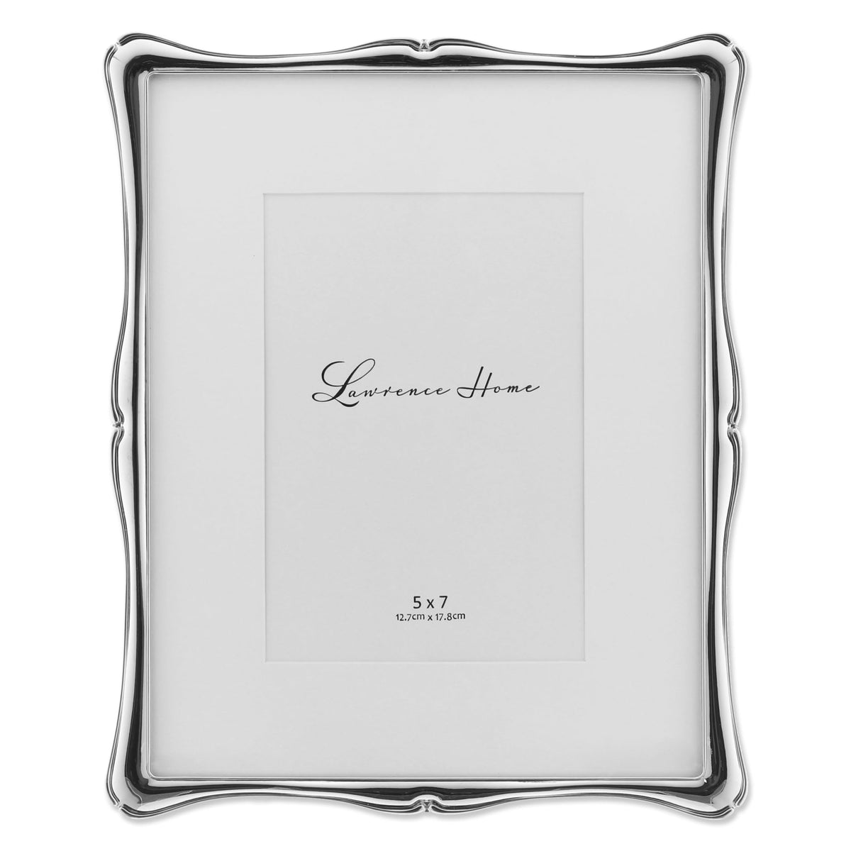 Lawrence Frames cadre métal argent face montrant finition brillante et élégance