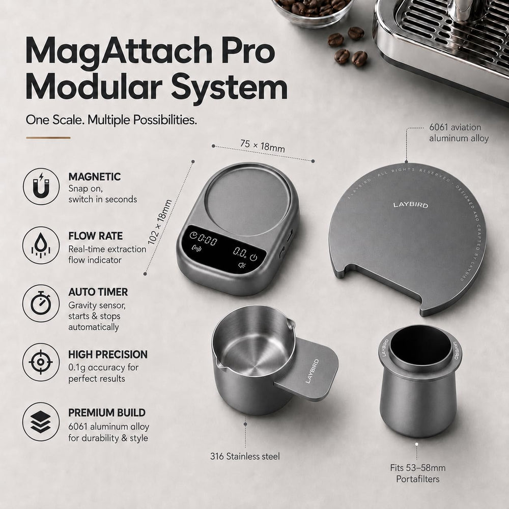 LAYBIRD MagAttach Pro capuchon doseur magnétique pour pesée rapide