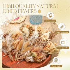 Layhit plusieurs bouquets disposés sur table de mariage pour ambiance rustique