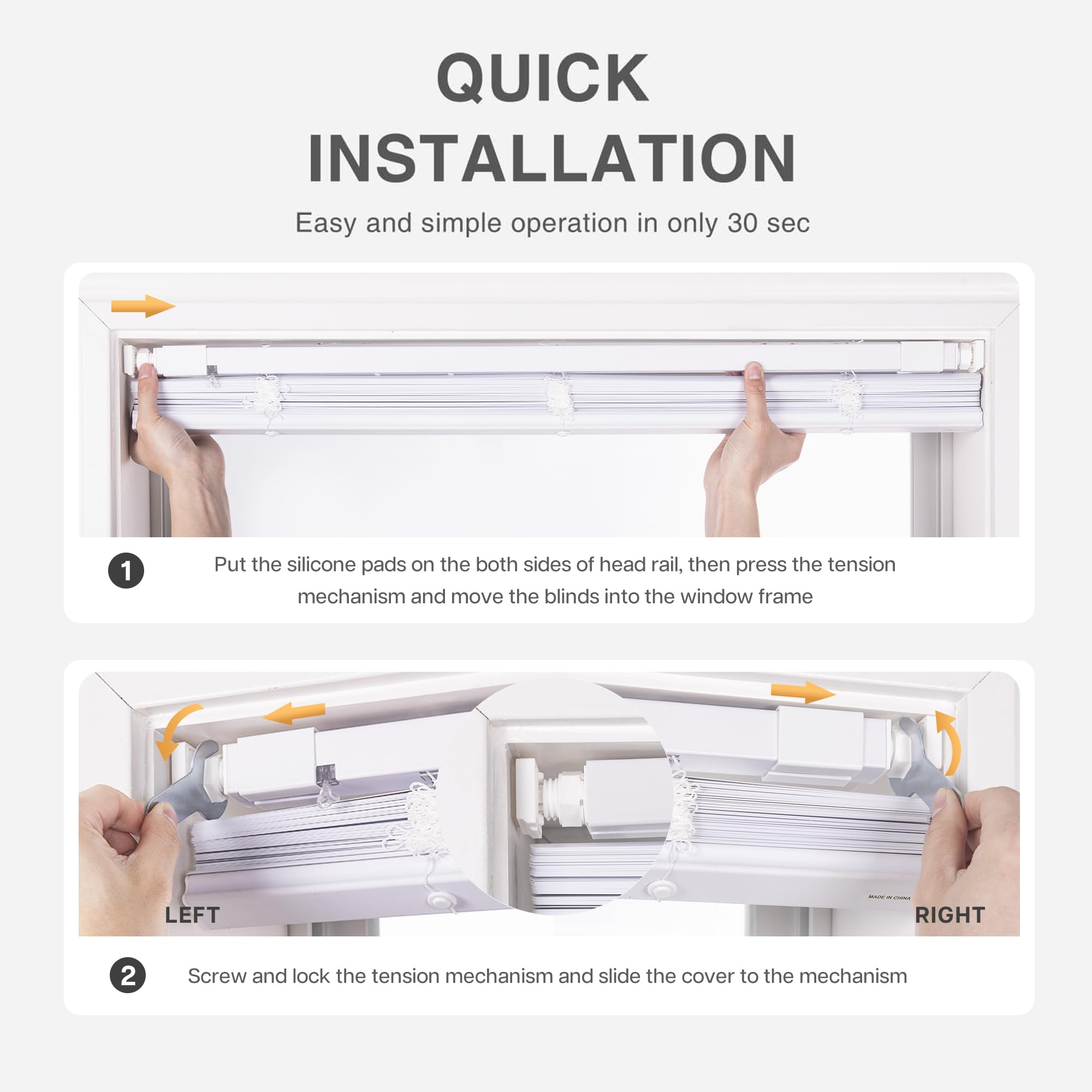 LazBlinds comparaison d'échelle près d'une fenêtre pour vérifier compatibilité 22"