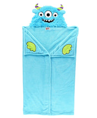 Lazy One Monster gros plan broderie capuche montrant finition durable et détails ludiques
