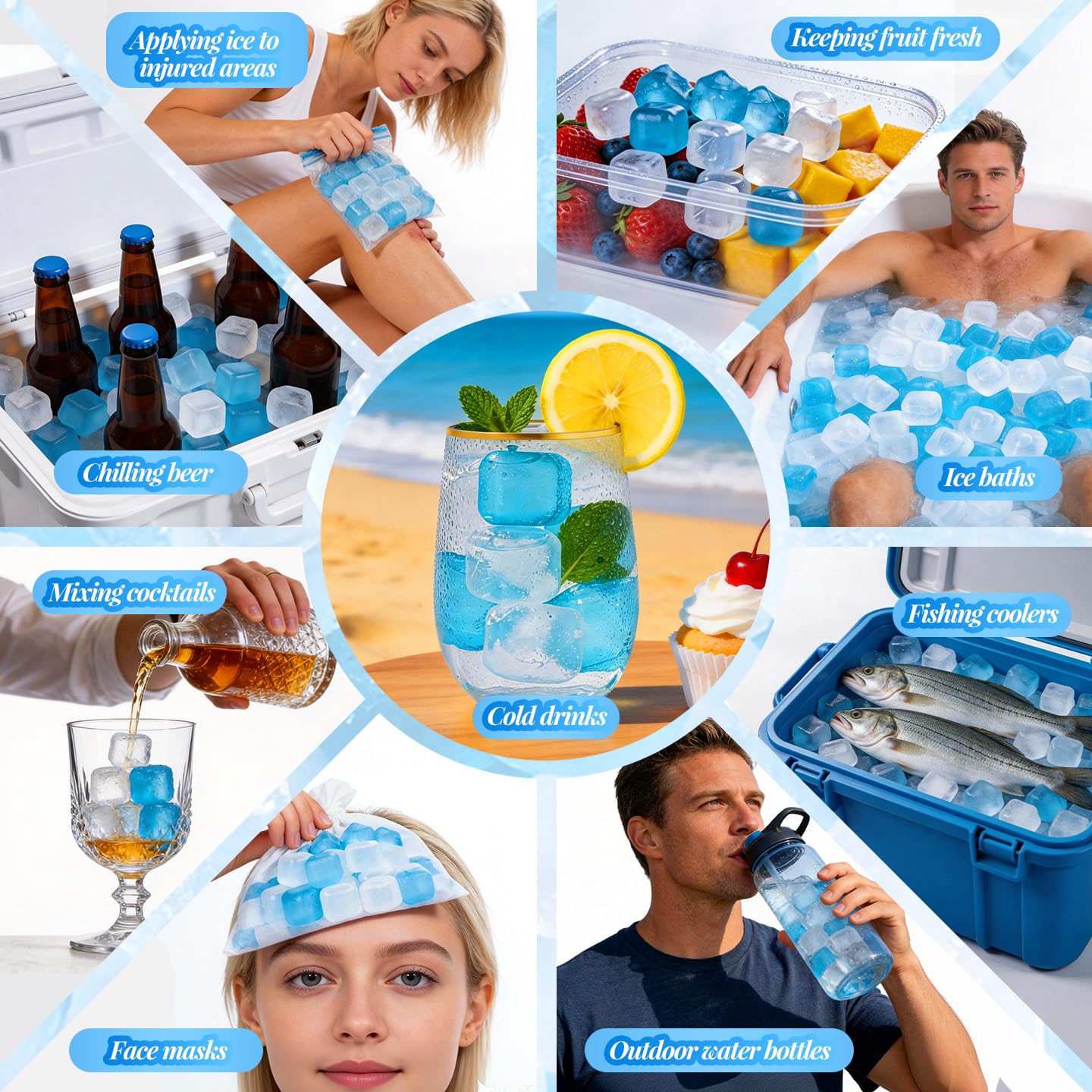 LAZYSEAL glaçons sur étagère de congélateur, organisation et regélation rapide