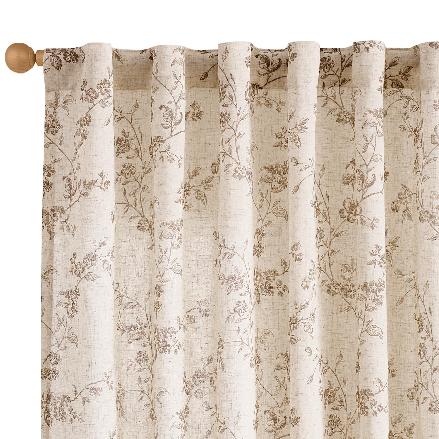 Lazzzy vue avant du lot de deux panneaux taupe floral, habillage élégant